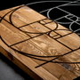 Wallity Golden Accesorio decorativo de pared Negro y Nogal
